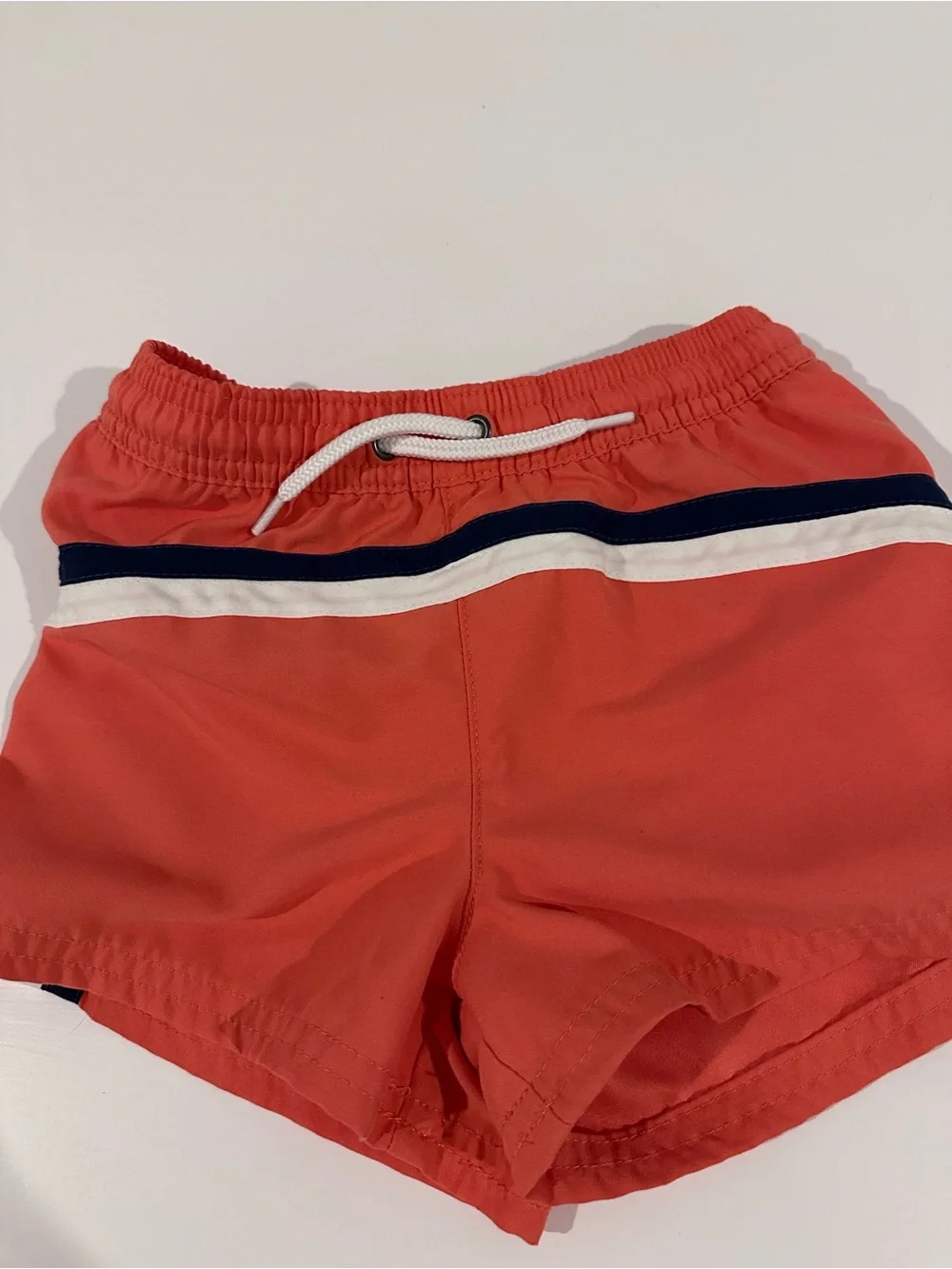 Carters Kids Red Stripe Swim Trunks & Blue Gingham Swim Shorts - 2-Pack